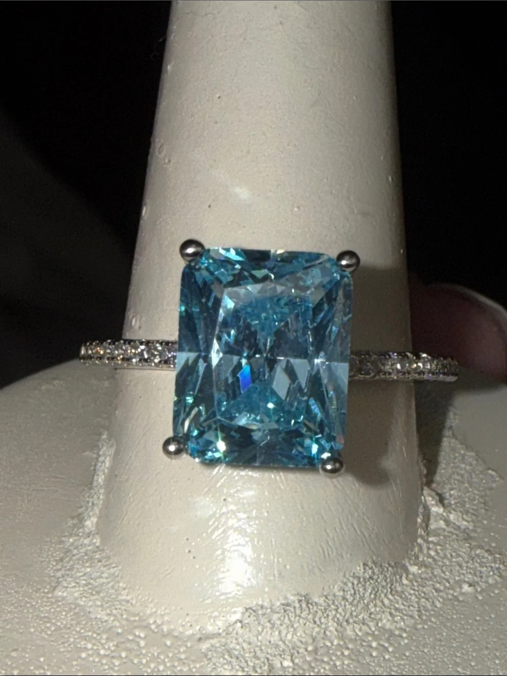 4 CT BLUE Aquamarine UGI CERTIFIED 925 Sterling Silver NEW GORGEOUS